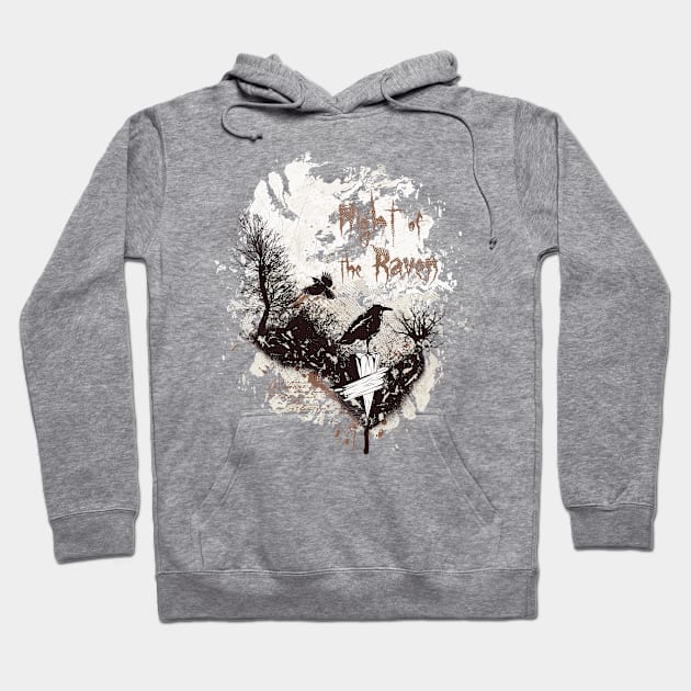 Ravens in Charred Forest Hoodie by peace and love